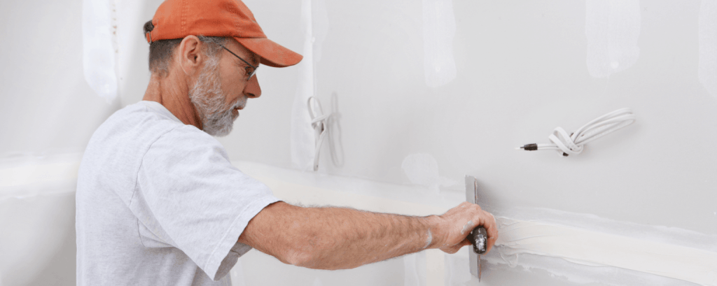 Contractor seals drywall