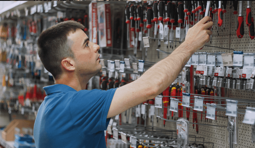 A business owner who is buying tools and has learned how to mark tools against theft