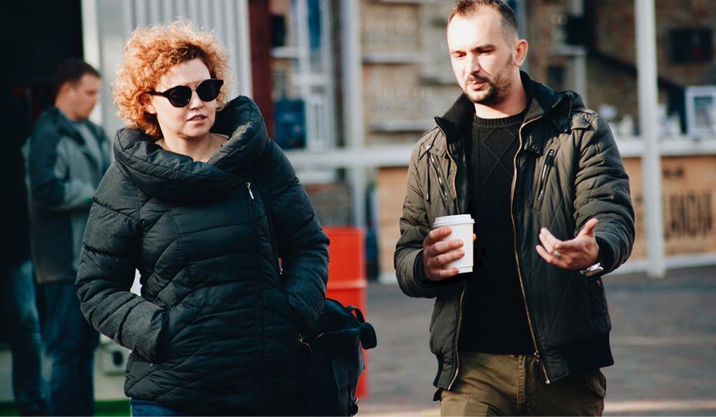 Avoiding burnout as a small business owner can be as simple as spending time with friends, like these two entrepreneurs.