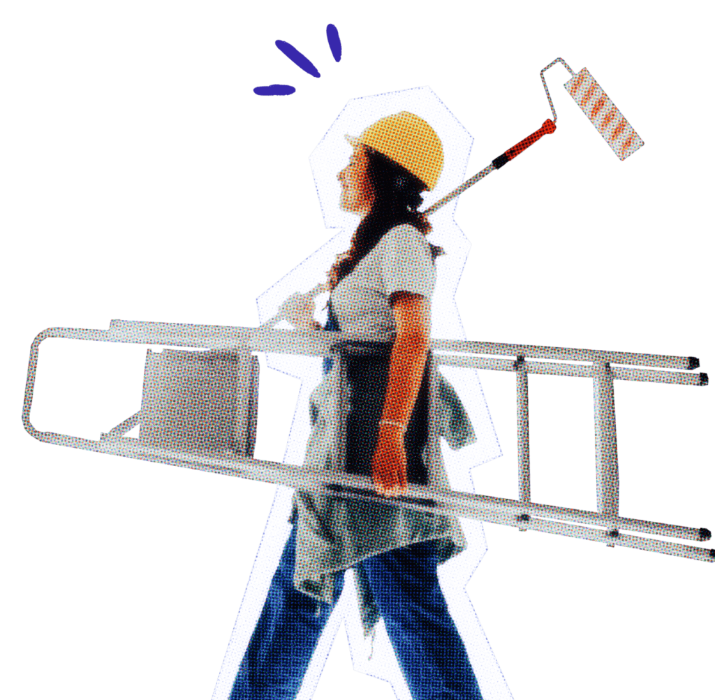 painter with ladder